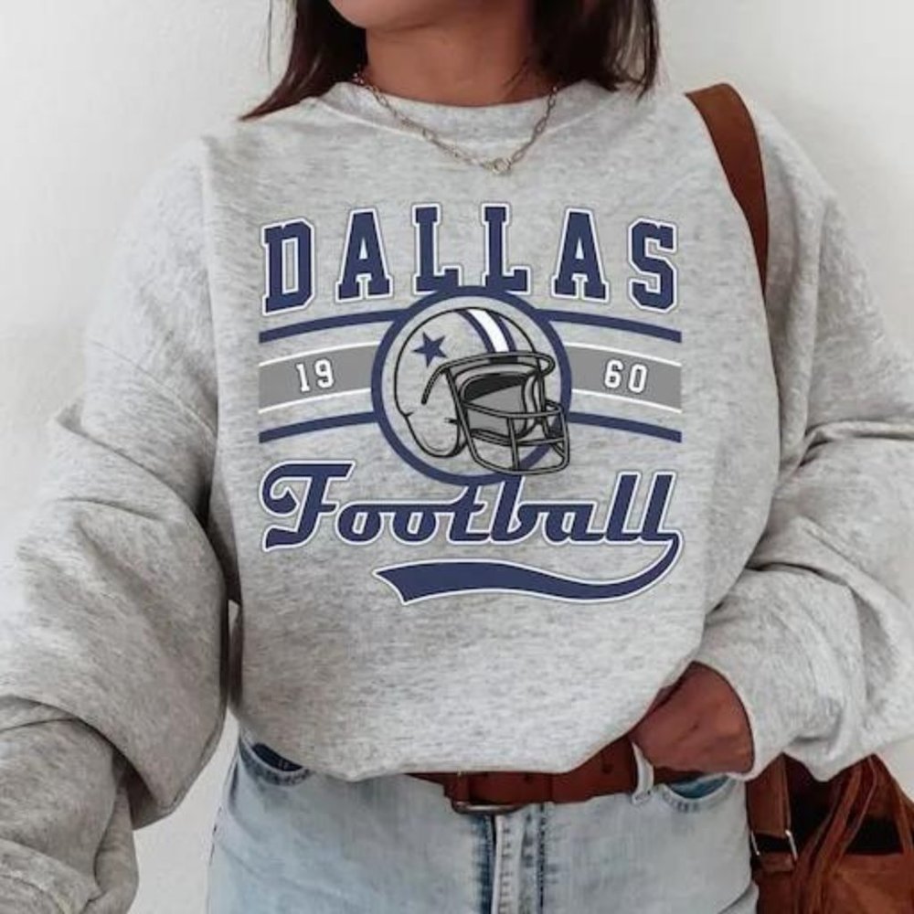 Dallas Football T-Shirt Sweatshirt, Vintage Style Dallas Football Shirt, Cowboy